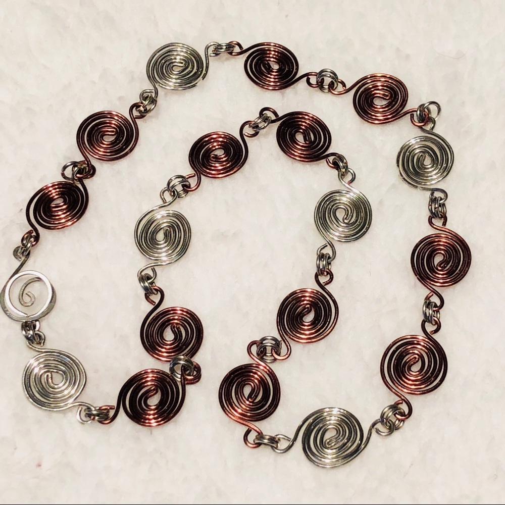 Copper and Silver Necklace